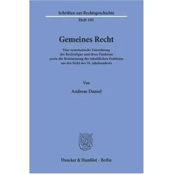 Gemeines Recht, Fachbücher von Andreas Daniel