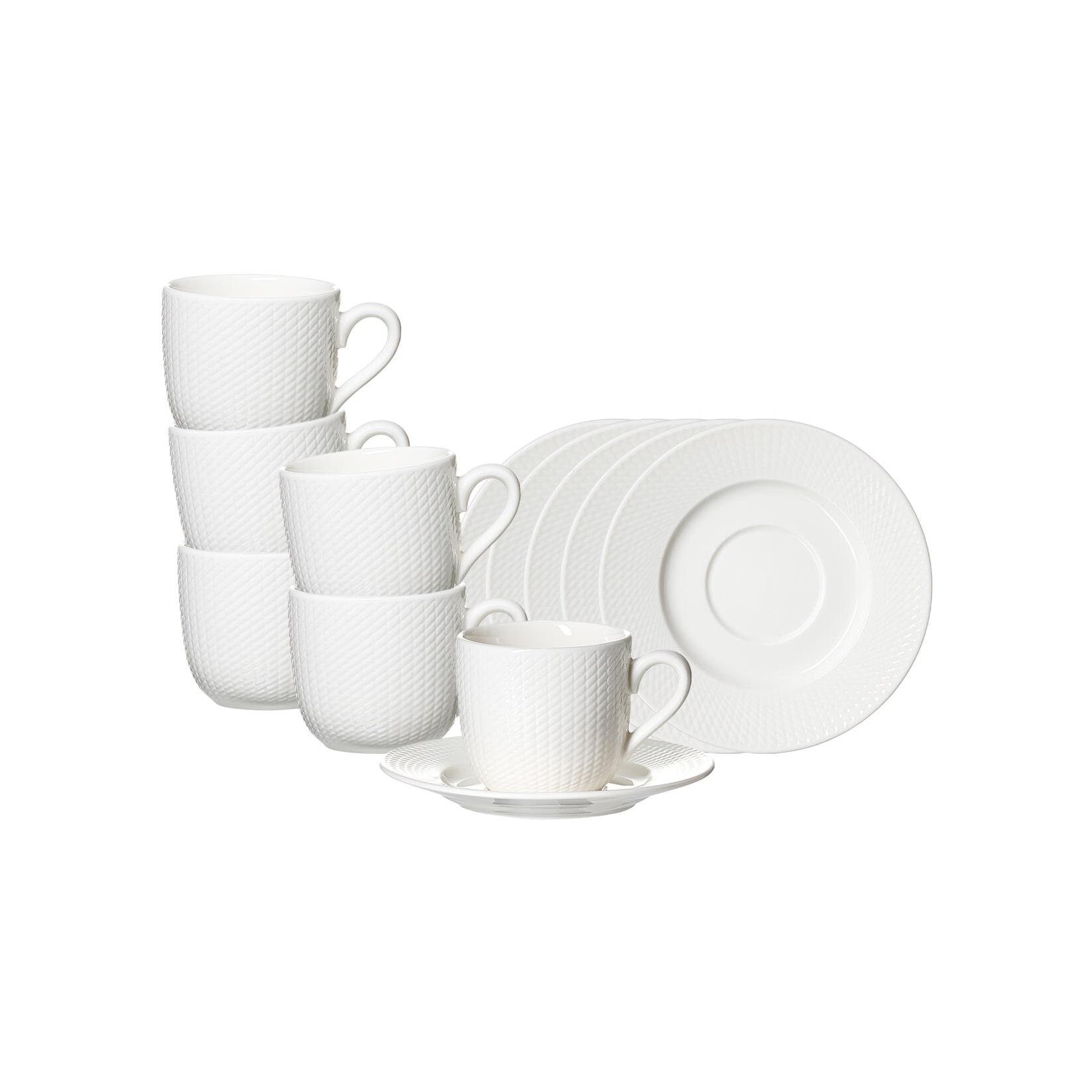 Ritzenhoff & Breker Espressotassen mit Untertassen Saphir 80 ml 6er Set