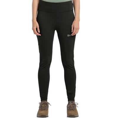 Sporthose JACK WOLFSKIN "KLINTAL TIGHTS W", Damen, Gr. XS, Normalgrößen, schwarz, Obermaterial: 62% Polyamid, 38% Elasthan, Hosen Sporthose, Sporthose, eng anliegend, atmungsaktiv
