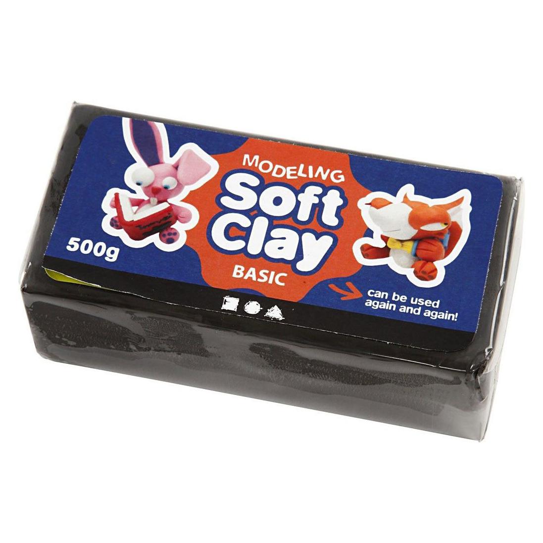 Creativ Company Zachte Klei - Zwart, 500gr. (5707167875193)
