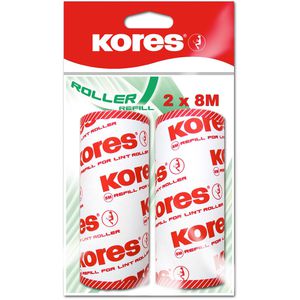Kores Fusselrolle-Ersatzrolle Refill C32402, 80 Blatt pro Rolle, Rollenbreite 10 cm, 2 Stück