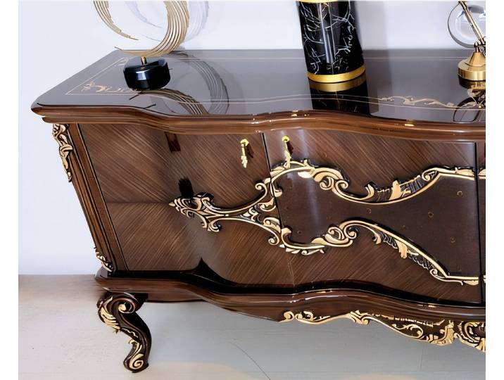 JVmoebel Sideboard Stilvolles Sideboard Braun Holz modernes und funktionales Design