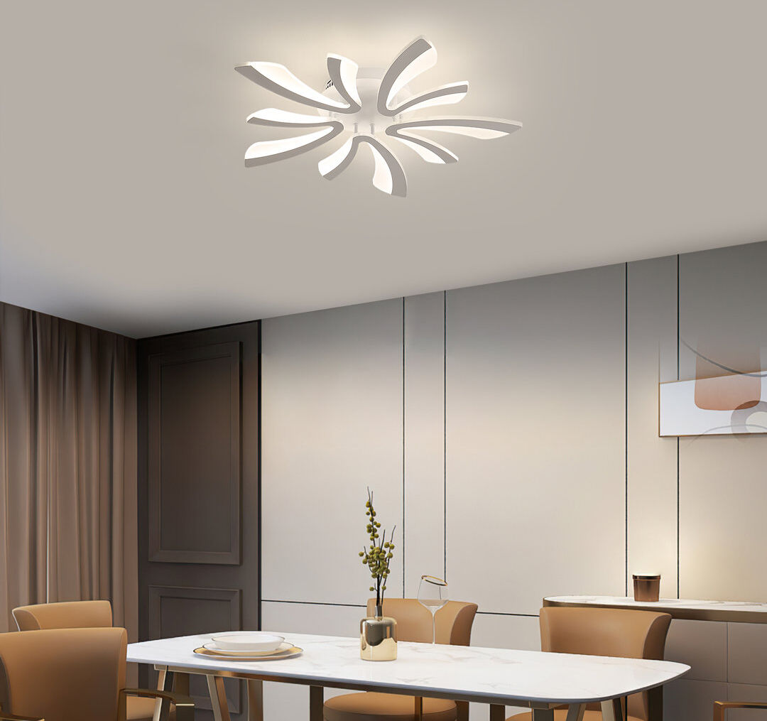 Ivy Bronx Dimmable 5-Light LED Flush Mount Ceiling Light Natural 10cm H X 72cm W X 72cm D
