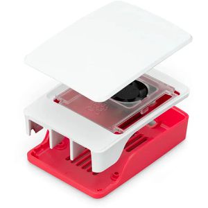 Raspberry SBC-Gehäuse Pi 5 Case, Kunststoff, rot / weiß