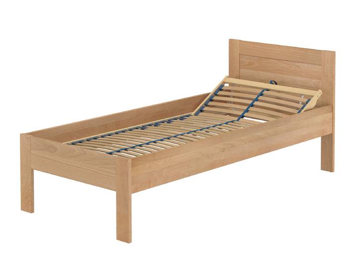 Massivholzbett 100 x 200 cm aus Buchenholz, sehr robust mit Zubehör