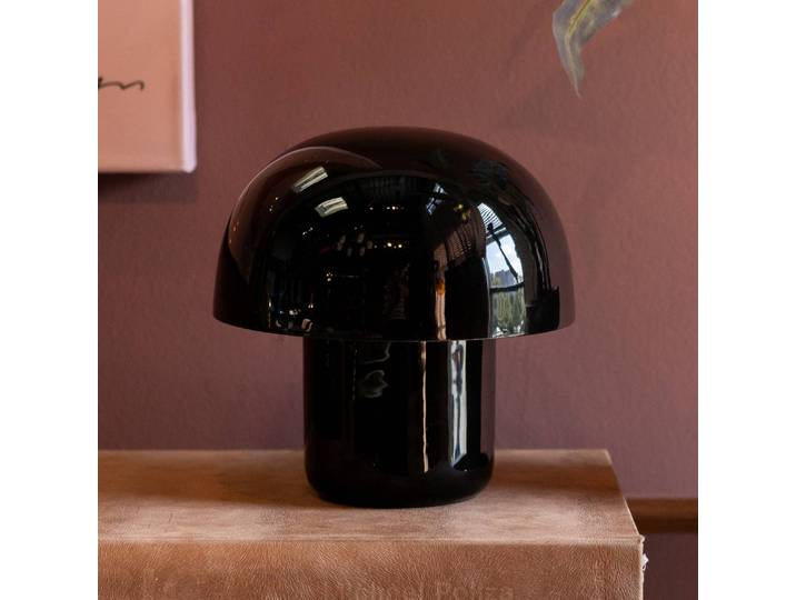 KARE Designer Tischlampe Mushroom, schwarz, für Wohn- / Esszimmer, Metall, Design, Tischlampe