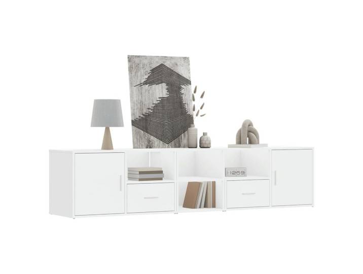 vidaXL Eckregal, Eckregal Weiß 200x40x45 cm Holzwerkstoff