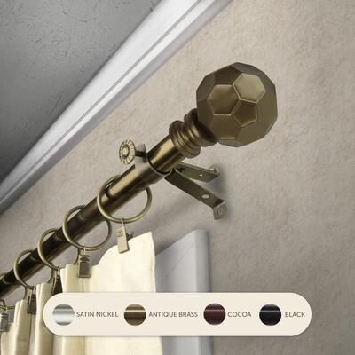 InStyleDesign Finley Adjustable Curtain Rod 13/16 inch dia.