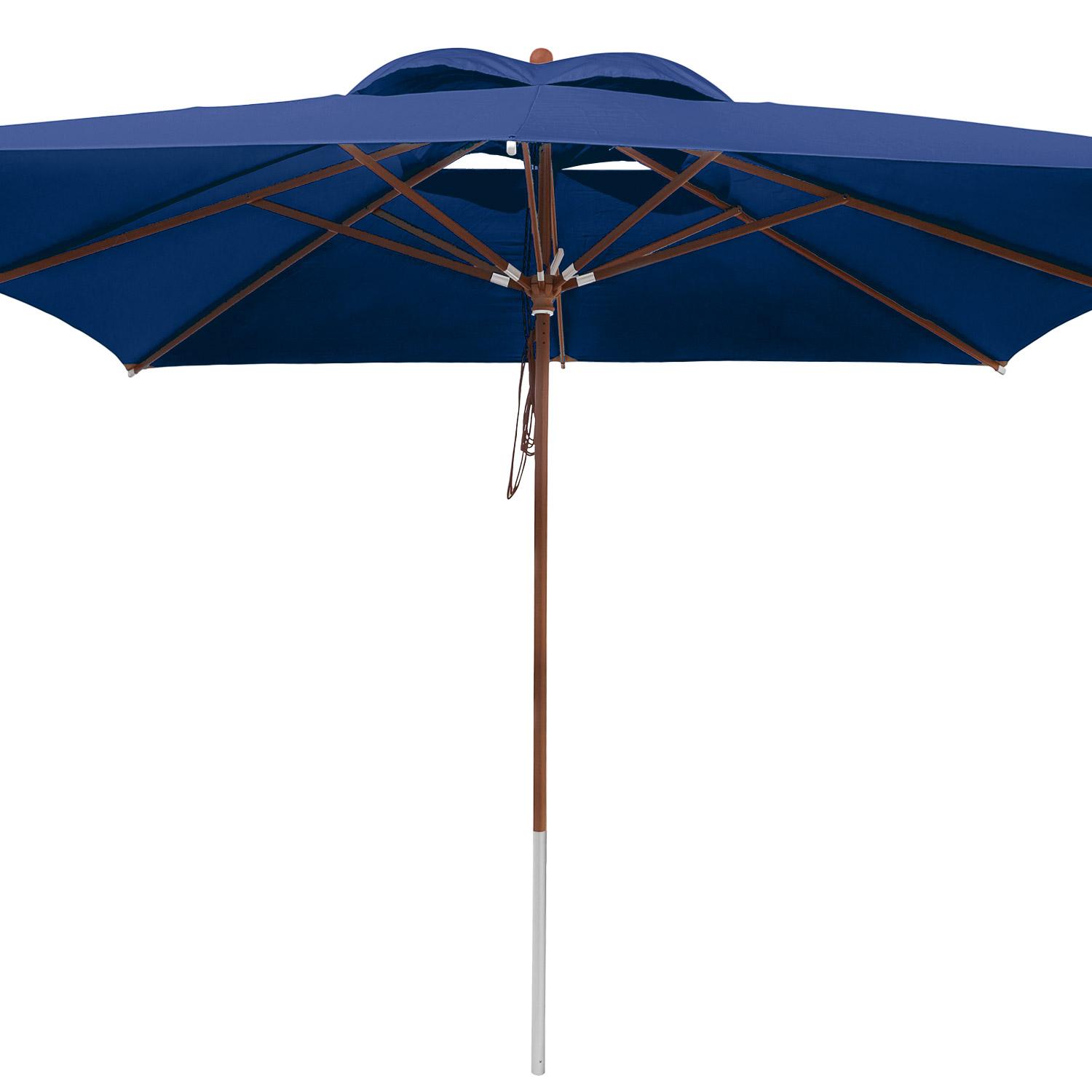 anndora Sonnenschirm 4x4m eckig Navy Dunkelblau Winddach UV-Schutz - Navy Blau