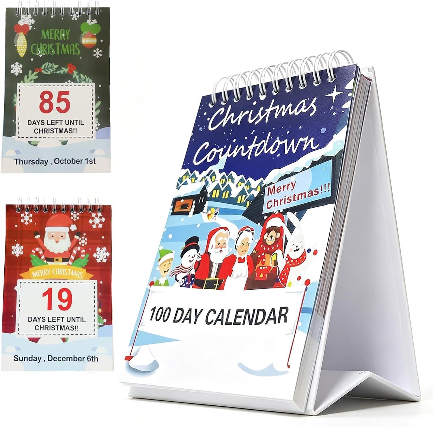oCreon Kerstadventskalender voor kinderen voor 100 dagen met weekdatums