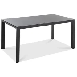 Gartentisch Deluxe Alu 160 x 90 Aluminium Grau Hellgrau cm