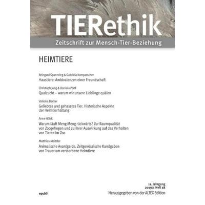 TIERethik (11. Jahrgang 2019/1), Taschenbuch von Altex Edition, Epubli, 978-3-7485-3861-5