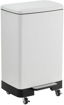 Garvee 16Gal Stainless Steel Kitchen Trash Can, Step-on Garbage Bin with Wheels