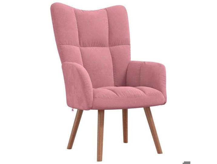 Les Soldes  Chaise de Détente (1 PLACE) - CLOUD - Fauteuil Relax/Chambre à Coucher - Rose Velours J6617