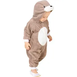 buttinette Kleinkinder-Overall "Otter", braun/weiß