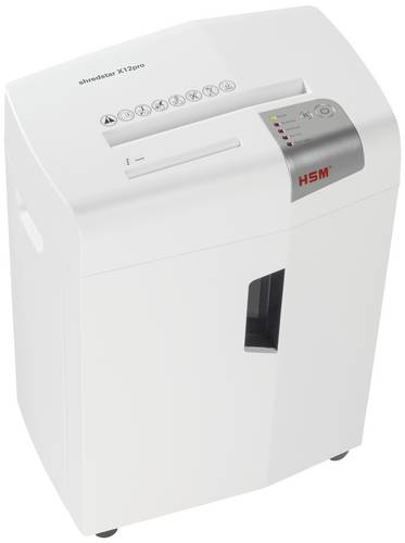 HSM shredstar X12pro Aktenvernichter 12 Blatt CD-Vernichtung, Partikelschnitt 2 x 15mm P-5 26l Vernichtet auch Büroklammern, CDs