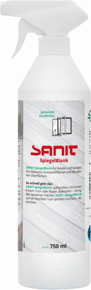Sanit SpiegelBlank Reiniger 3046 750 ml, Flasche, für Fenster und Spiegel