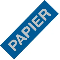 Mülleimer Zubehör Alicante blau Label Papier Vinyl-Aufkleber für den Alicante, Deckel und Frontseite