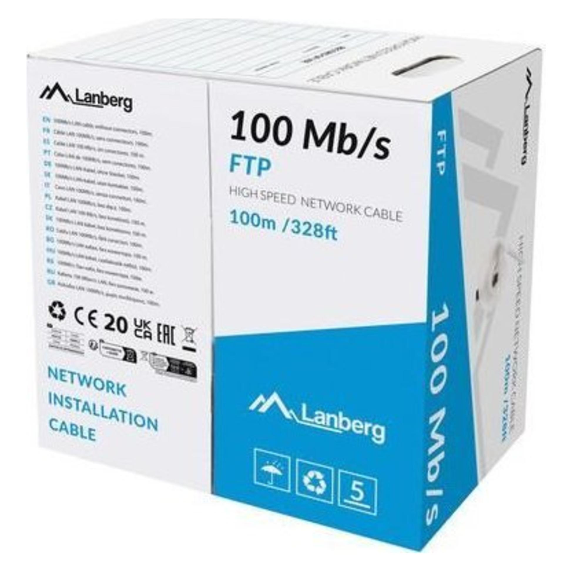 Lanberg KABEL LAN FTP 100MB/S 100M LINKA CCA SZARY (FTP, CAT5, 100 m) (LCF5-11CC-0100-S)