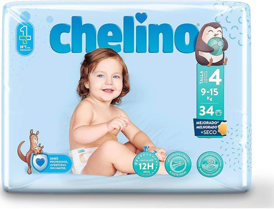 CHELINO Pañal Infantil Goteo T4 9-15Kg 34uds