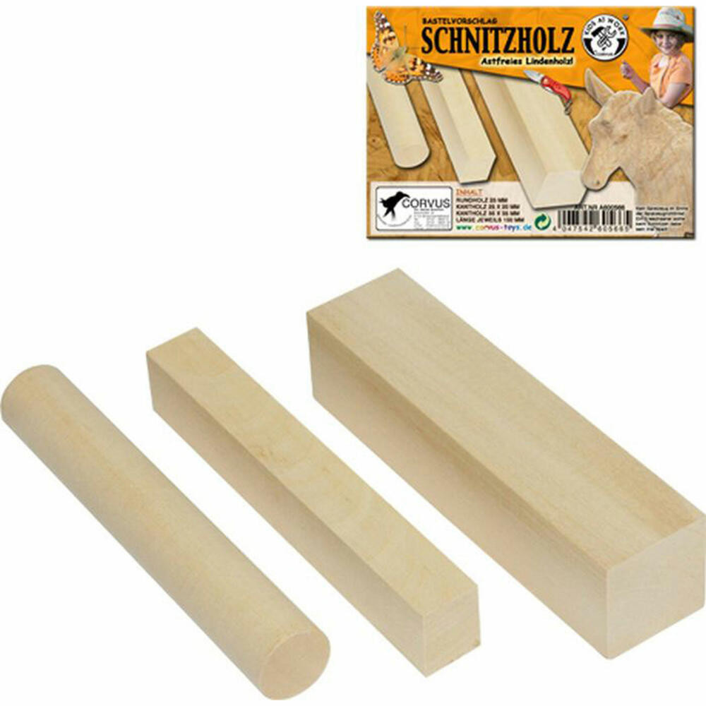 Corvus Schnitzholz voor kinderen, 1 stuk