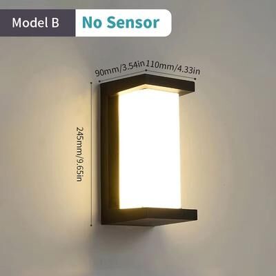 Inspired Finds AuroGuard Waterproof LED Outdoor Wall Light With Motion Sensor model B No Sensor warm White 16w