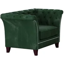CHESTERFIELD-SESSEL Fusion Grün Samt