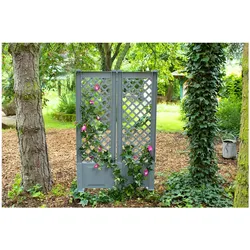 KHW Spalier mit Erdspieß 43 cm - 2er-Set, grau
