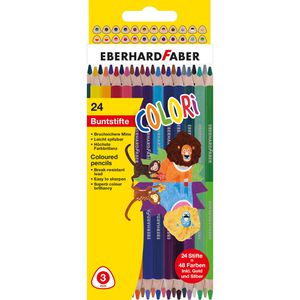 Eberhard-Faber Buntstifte Colori Duo, 514822, farbig sortiert, zweifarbig - 48 Farben, 24 Stück