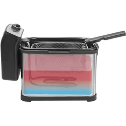 Princess Kaltzonen Fritteuse 3200 W mit, Fritteuse, Schwarz, Silber