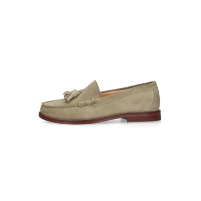 Loafer HENRY STEVENS "Riley W TL", Damen, Gr. 36, Leder, beige, Kalbsvelours, Schuhe Loafer