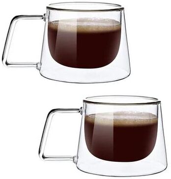 Uplifted Goods Transparent Heat Resistant Espresso Cup 2pcs B 6.7 Oz.