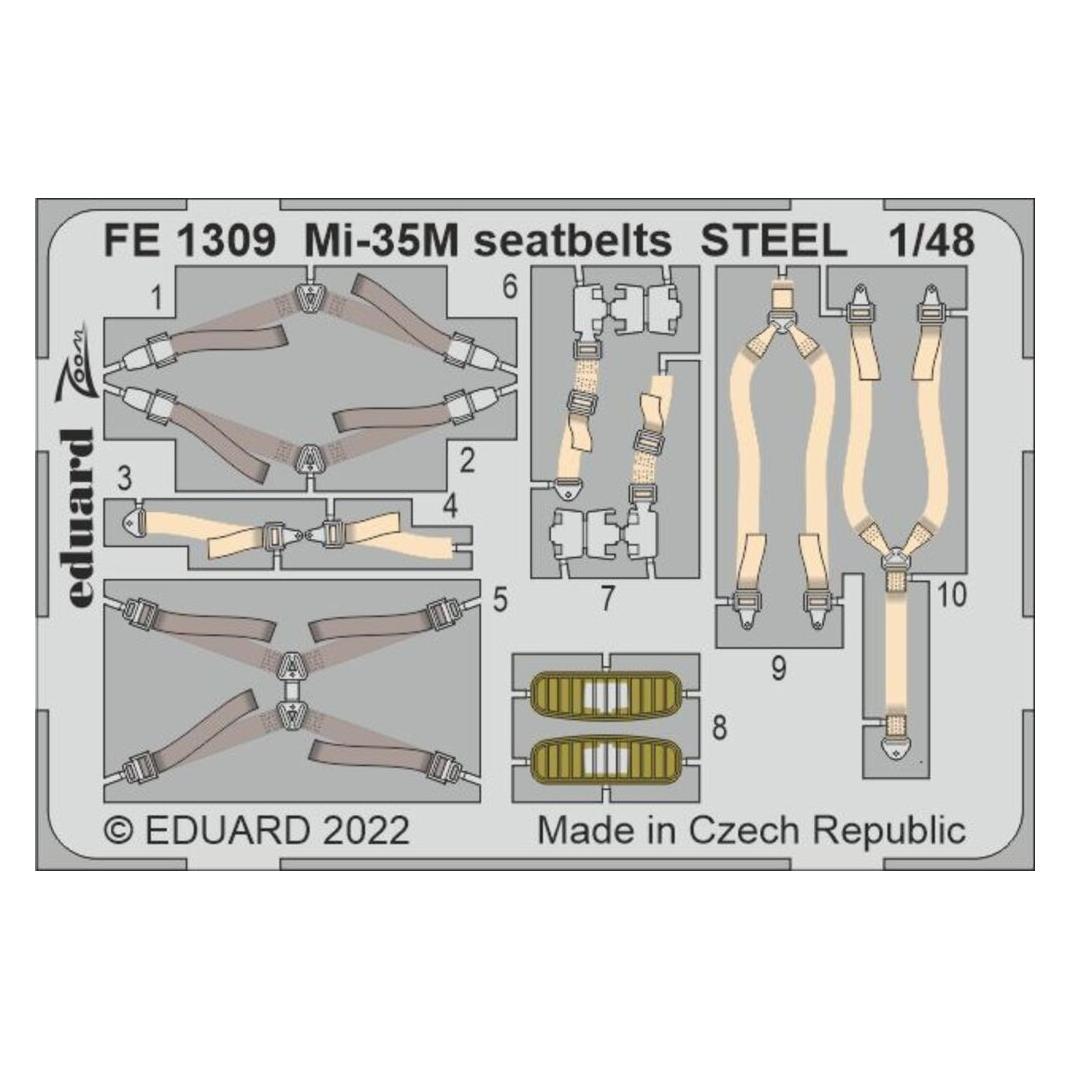 Eduard Mi-35M seatbelts STEEL for ZVEZDA (FE1309)