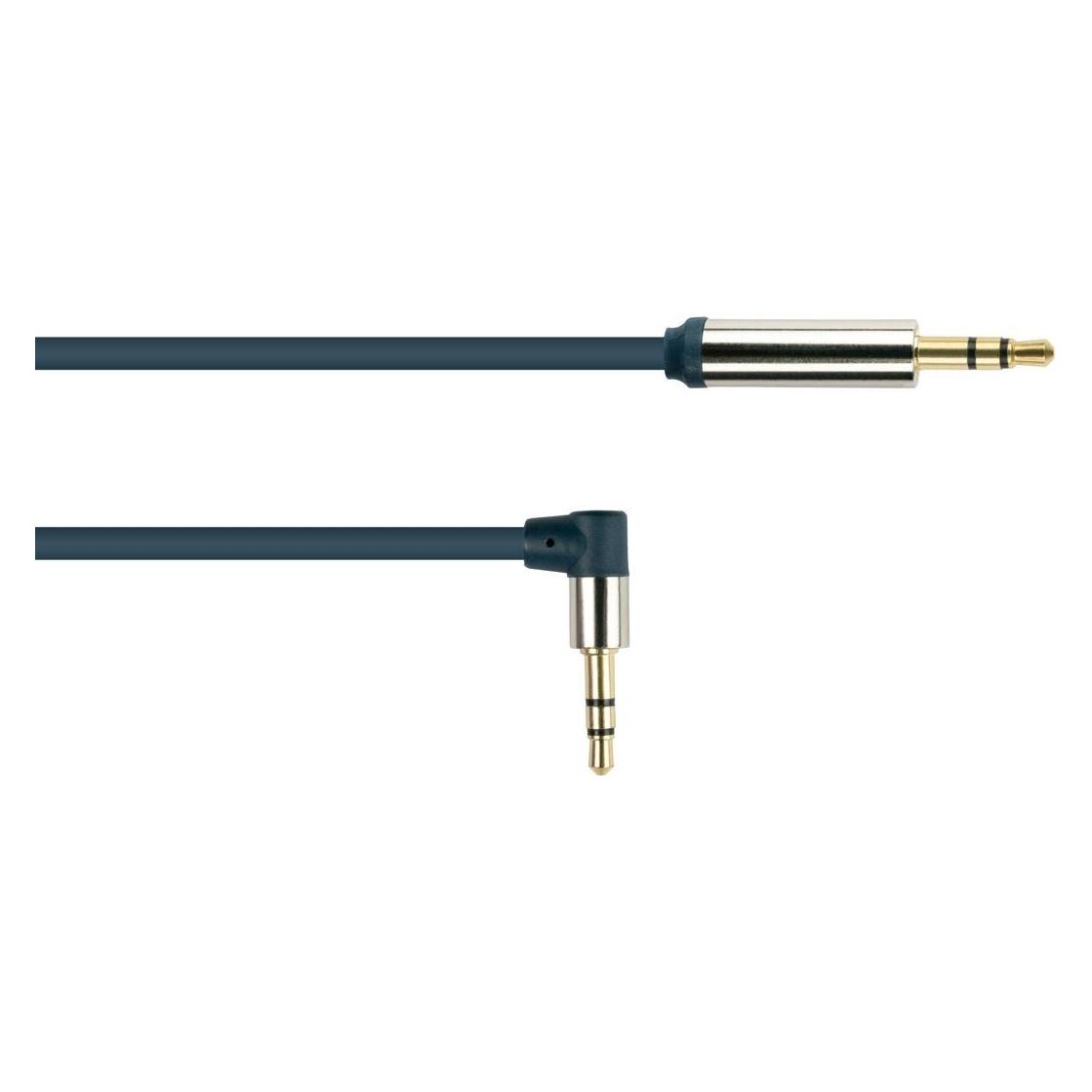 Good Connections Audio Anschlusskabel High-Quality 3,5mm, Klinkenstecker an Klinkenstecker rechts abgewinkelt, Vollme (3 m, 2.5mm Klinkenkabel) (GC-M0048)