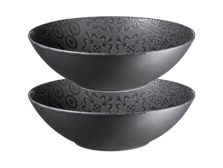 MÄSER Schüssel-Set 2-tlg. Trad. Tiles schwarz Steinzeug D 24 cm 2 Stk