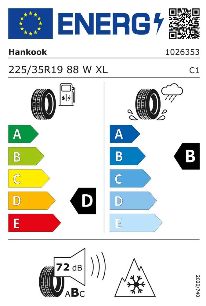 4 Winterräder Winter Kompletträder für VW Golf VIII, Golf VII, Eos, Golf V, Golf VI, Jetta, Passat, 8x19 Skara SWP 225/35 R19 88W Hankook