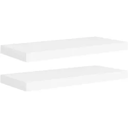 vidaXL Schwebende Wandregale 2 Stk. Weiß 60x23,5x3,8cm MDF