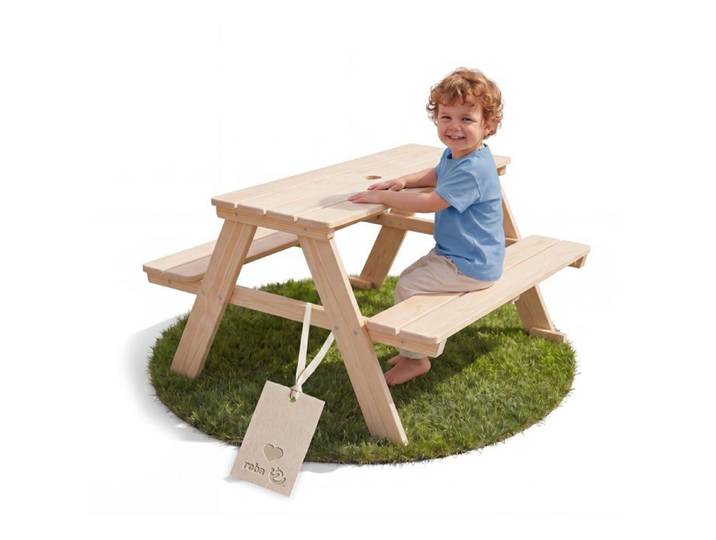 Table pique-nique enfant - ROBA - Picnic for 4 - Bois massif - 4 places - Résistante aux intempéries