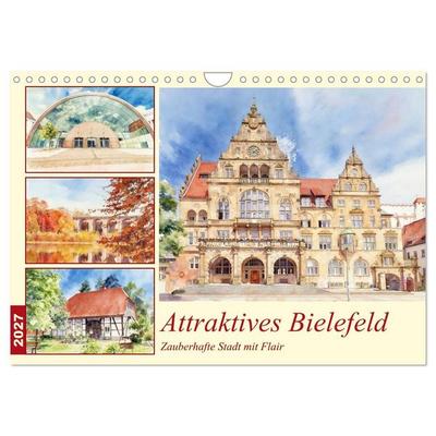 Attraktives Bielefeld (Wandkalender 2027 DIN A4 quer), CALVENDO Monatskalender