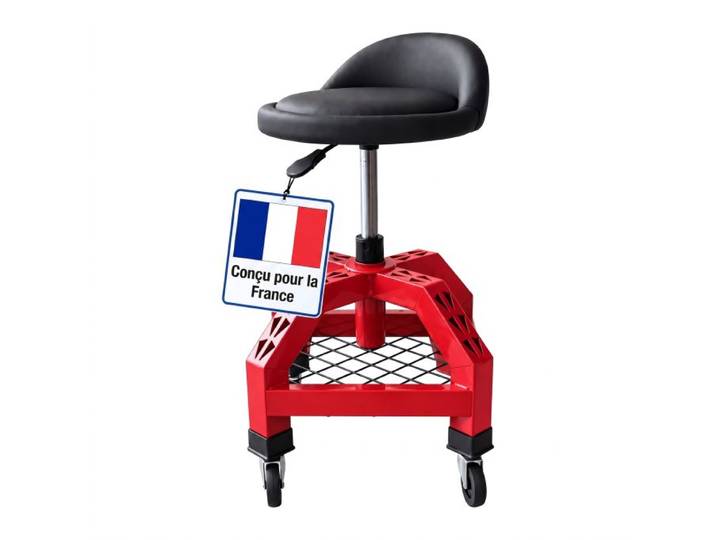 Relaxdays Tabouret d'atelier réglable avec dossier