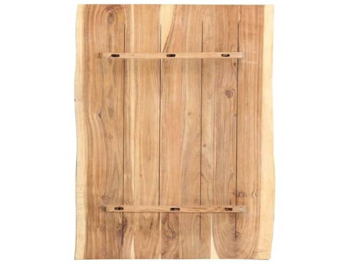 HGPOTUY Tischplatte Massivholz Akazie 80x(50-60) x3,8 cm Massives Akazienholz, poliert, gestrichen, lasiert, natürliche Holzkante, Unikat, Holzmaserung variiert
