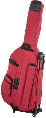Petz Double Bass Bag w Trolley 3/4 Rot
