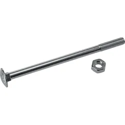 Schrauben mit Muttern DIN 603 silber - 00603.410.0100.160 - silber