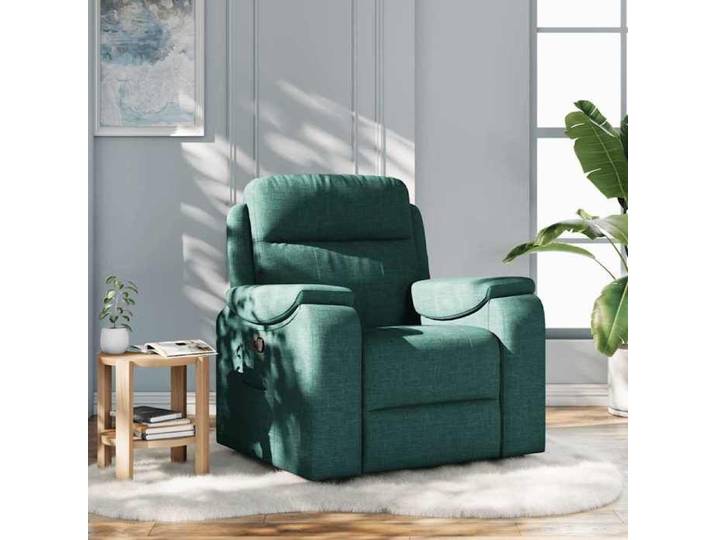Promo 2026  Fauteuil inclinable Charge 150kg 96x99x102 cm - Fauteuil Releveur Relax Vert foncé Tissu 2494