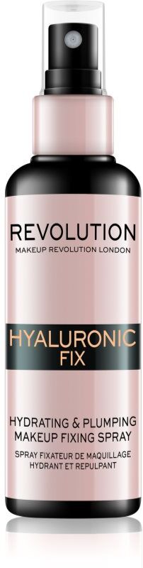Revolution Hyaluronic Fix Hydrating & Plumping spray fixateur de maquillage pour un effet naturel 100 ml