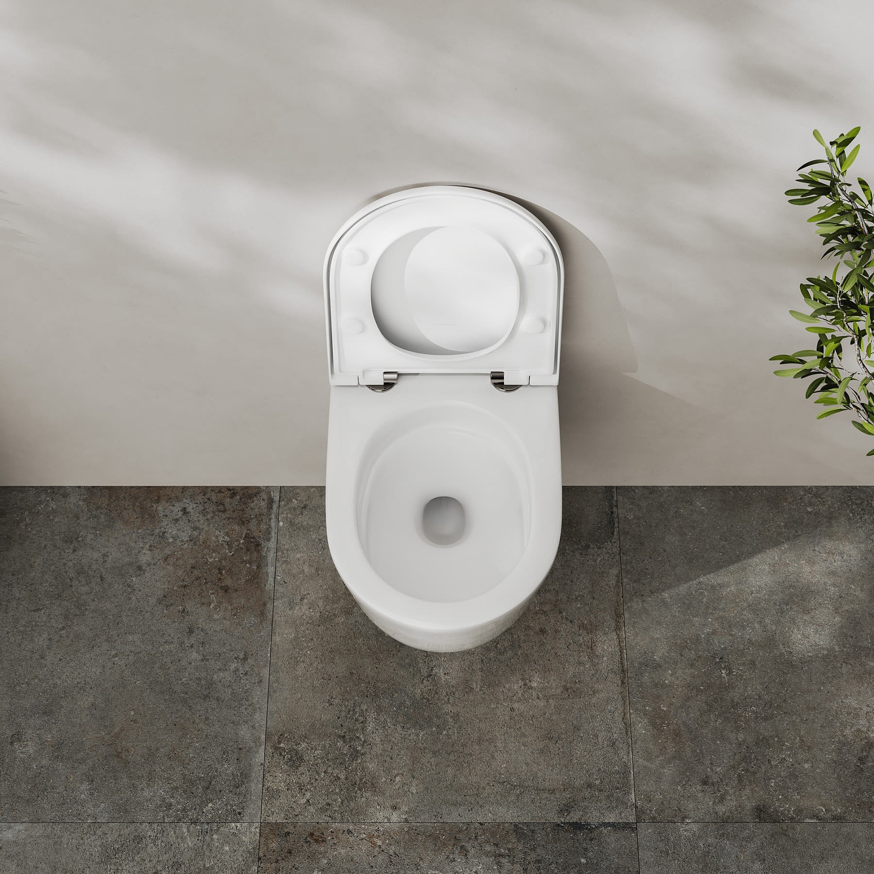 Kronenbach Tube Wand-WC kompakt, spülrandlos mit Rotationsspülung