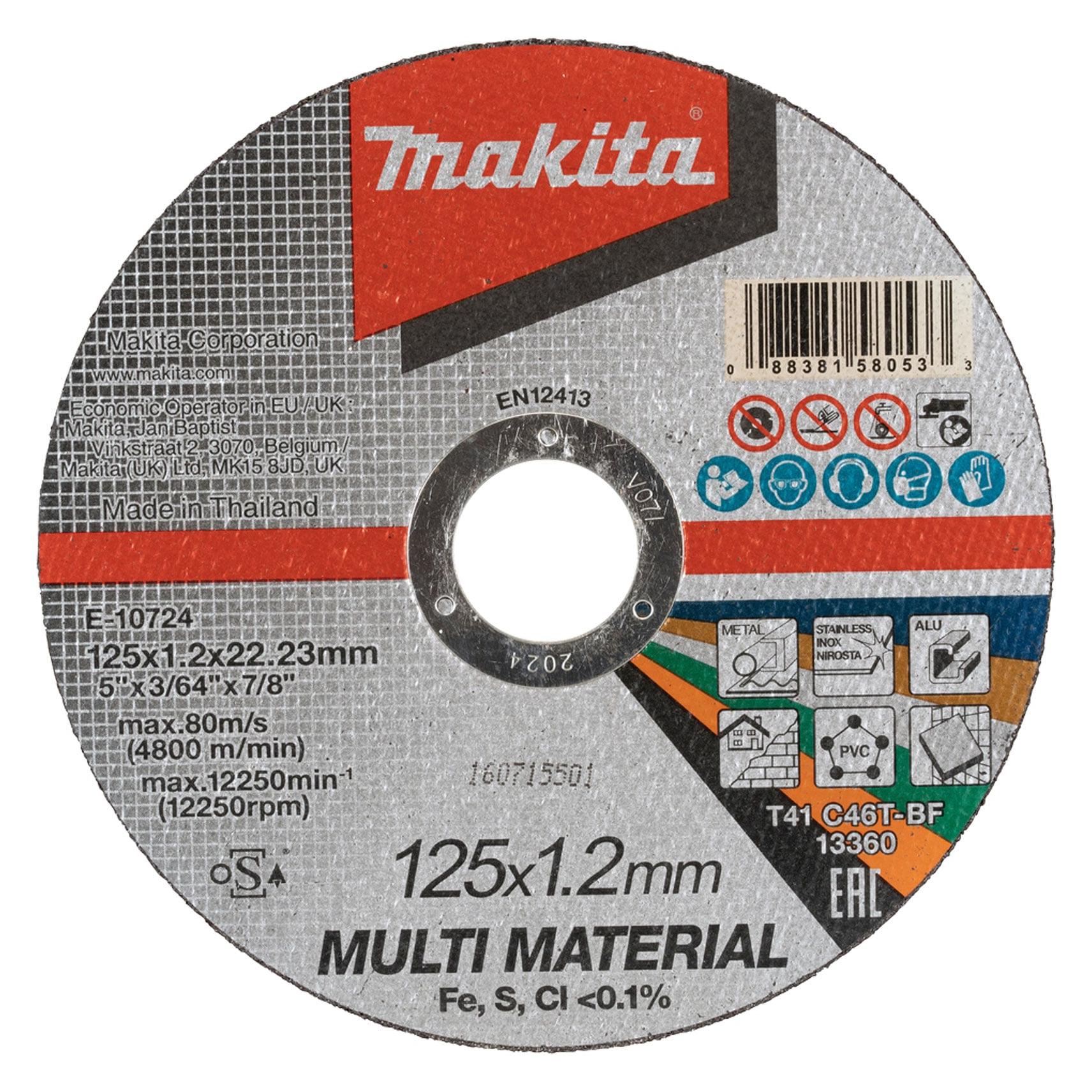 Makita CUTTING WHEEL 125X1.2MM MULTIMATERIAL (E-10724)