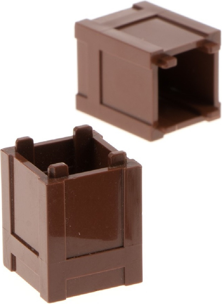 Lego Container 2x2x2 Donkerbruin 2 stuks
