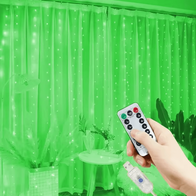 Inspire Curations 8 Mode USB Garland Fairy Lights green 3x2m 200leds