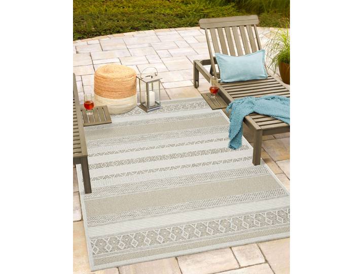 Teppich THE CARPET Calgary , beige, B:200cm H:1mm L:280cm, Polypropylen, Teppiche, Teppich, moderner robuster In und Outdoor Teppich